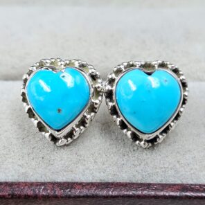 Mohave Turquoise 925 Sterling Silver Stud Earring (REXT142-9)