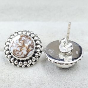 Wild Horse Jasper 925 Sterling Silver Stud Earing (REXT141-48)