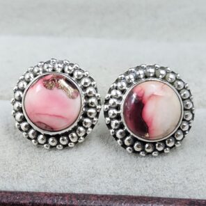 Red Rose Dahlia 925 Sterling Silver Stud Earing (REXT141-49)