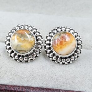 Spiny Oyster Turquoise 925 Sterling Silver Stud Earing (REXT141-47)