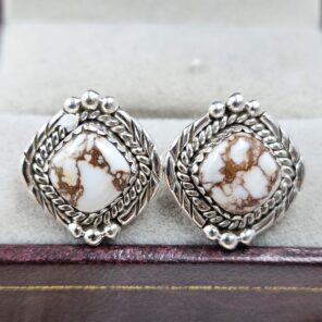 Wild Horse Jasper 925 Sterling Silver Stud Earring (REXT142-21)