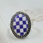 Checkerboard Size US 7 925 Sterling Silver Ring (REXT139-19)