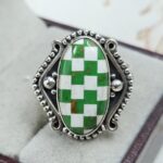 Checkerboard ADJ 925 Sterling Silver Ring (REXT139-33)