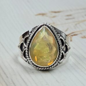 Ethiopian Opal 925 Sterling Silver Ring (RS4-232)