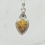 Plum Root Agate 1" 925 Sterling Silver Pendant (RS17-602)