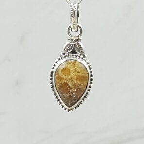 Plum Root Agate 1" 925 Sterling Silver Pendant (RS17-602)