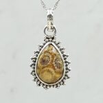 Plum Root Agate 1" 925 Sterling Silver Pendant (RS17-608)