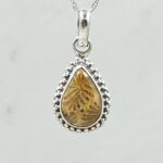 Plum Root Agate 1" 925 Sterling Silver Pendant (RS17-603)