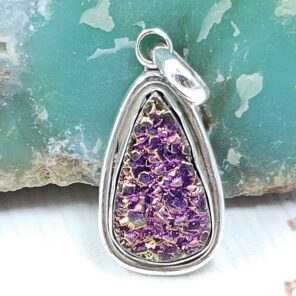 Titanium Druzy 1″ 925 Sterling Silver Pendant (RS12-290)