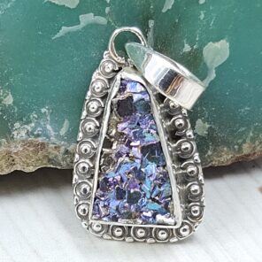 Titanium Druzy 1″ 925 Sterling Silver Pendant (RS12-278)