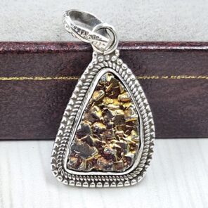 Titanium Druzy 1″ 925 Sterling Silver Pendant (RS12-289)