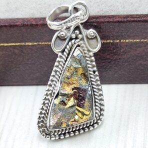 Titanium Druzy 1″ 925 Sterling Silver Pendant (RS12-284)