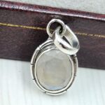 Rainbow Moonstone 0.75" 925 Sterling Silver Pendant (RS8-446)