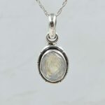 Rainbow Moonstone 0.75" 925 Sterling Silver Pendant (RS8-448)