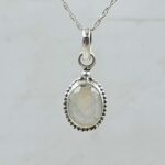 Rainbow Moonstone 0.75" 925 Sterling Silver Pendant (RS8-454)