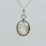 Rainbow Moonstone 0.75" 925 Sterling Silver Pendant (RS8-457)