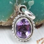 Amethyst 0.75" 925 Sterling Silver Pendant (RS8-488)