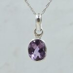 Amethyst 0.6" 925 Sterling Silver Pendant (RS8-516)