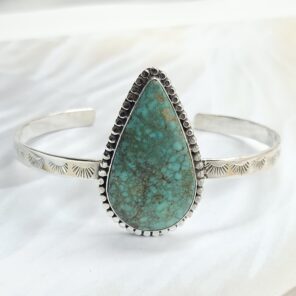 Hubei Turquoise 925 Sterling Silver Bracelet (RS32-158)