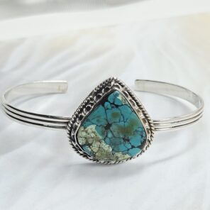 Hubei Turquoise 925 Sterling Silver Bracelet (RS32-164)