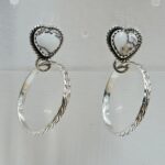 Wild Horse Jasper 925 Sterling Silver Hoop Earrings (REXT137-22)