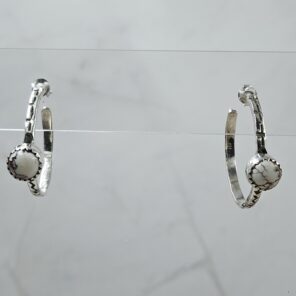 Wild Horse Jasper 925 Sterling Silver Hoop Earring (REXT136-45)