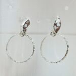 Wild Horse Jasper 925 Sterling Silver Hoop Earrings (REXT137-7)