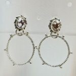 Wild Horse Jasper 925 Sterling Silver Hoop Earrings (REXT137-53)