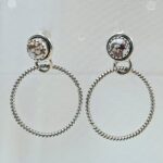 Wild Horse Jasper 925 Sterling Silver Hoop Earrings (REXT137-44)