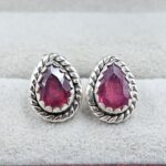Ruby 925 Sterling Silver Stud Earring (RS15-369)