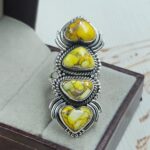 Honey Dahlia Turquoise Size US 7 925 Sterling Silver Ring (RS69-52)