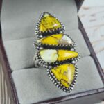 Honey Dahlia Turquoise Size US 10 925 Sterling Silver Ring (RS69-53)