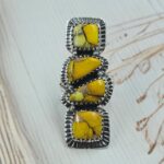 Honey Dahlia Turquoise Size US 9 925 Sterling Silver Ring (RS69-54)