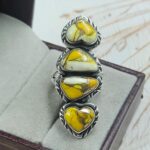 Honey Dahlia Turquoise Size US 7 925 Sterling Silver Ring (RS69-55)