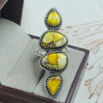 Honey Dahlia Turquoise Size US 10 925 Sterling Silver Ring (RS69-56)