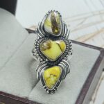 Honey Dahlia Size US 7 925 Sterling Silver Ring (RS71-144)