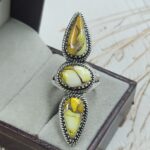 Honey Dahlia Size US 8 925 Sterling Silver Ring (RS71-156)