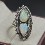 Faceted Opal 925 Sterling Silver Ring (REXT134-2)