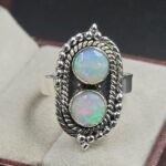 Faceted Opal 925 Sterling Silver Ring (REXT134-3)
