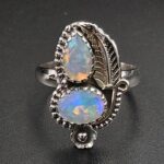 Faceted Opal 925 Sterling Silver Ring (REXT134-8)