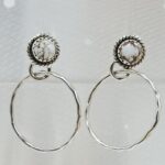 Wild Horse Jasper 925 Sterling Silver Hoop Earring (REXT136-61)