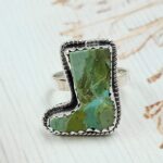 Mohave Turquoise Boot 925 Sterling Silver Ring (RS32-157)
