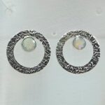 Faceted Ethiopian Opal 925 Sterling Silver Stud Earring (REXT140-21)
