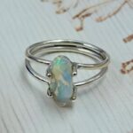 Ethiopian Opal 925 Sterling Silver Ring (REXT12-66)