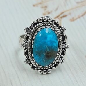 Persian Turquoise Size US 6 925 Sterling Silver Ring (RS69-64)