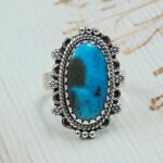 Persian Turquoise Size US 7 925 Sterling Silver Ring (RS69-112)
