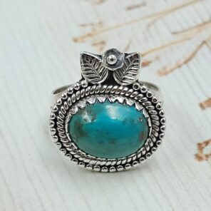 Persian Turquoise Size US 7 925 Sterling Silver Ring (RS69-81)