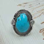 Persian Turquoise Size US 8 925 Sterling Silver Ring (RS69-127)
