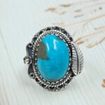 Persian Turquoise Size US 6 925 Sterling Silver Ring (RS69-113)