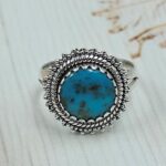 Persian Turquoise Size US 7 925 Sterling Silver Ring (RS69-108)
